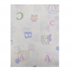 2 Pack ABC Print Cotton Cot Flat Sheets (100 x 150 CM)